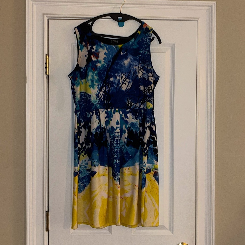 Enfocus Studios Blue and Yellow Dress